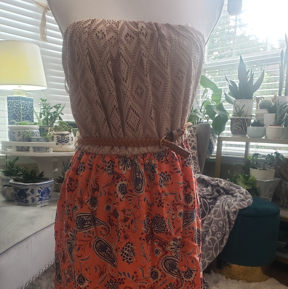 Strapless sundress